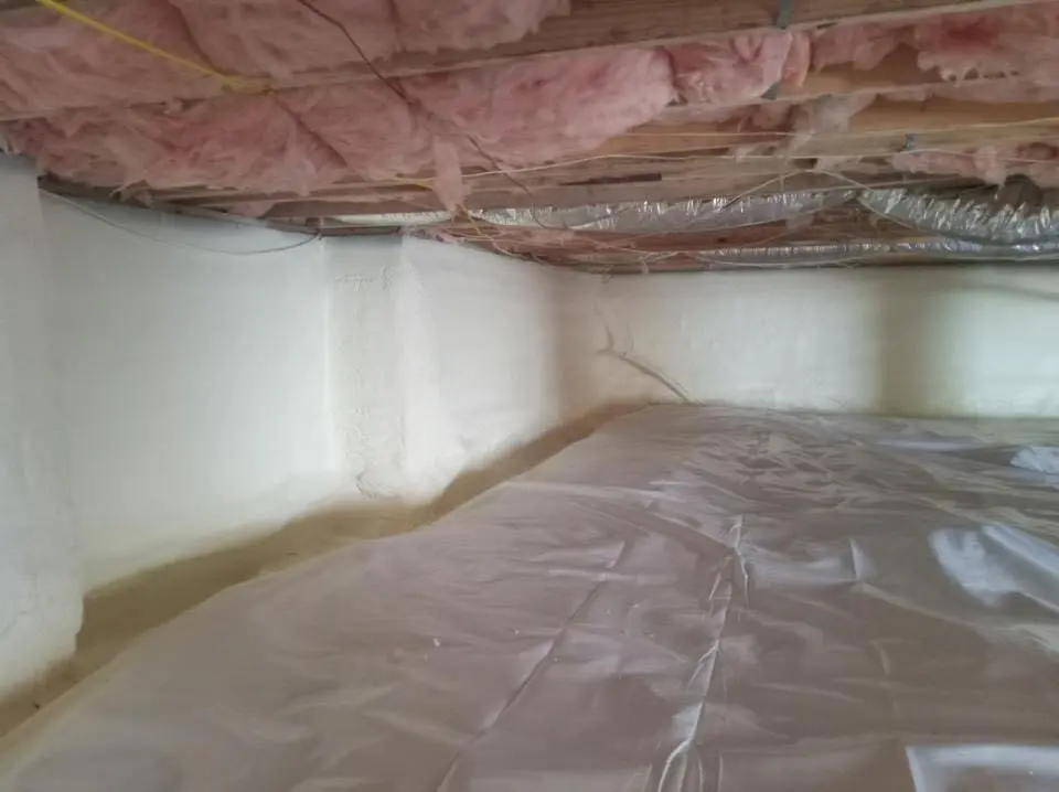 Crawl space encapsulation with closed-cell spray foam for Roof Maintenance in West Hempfield